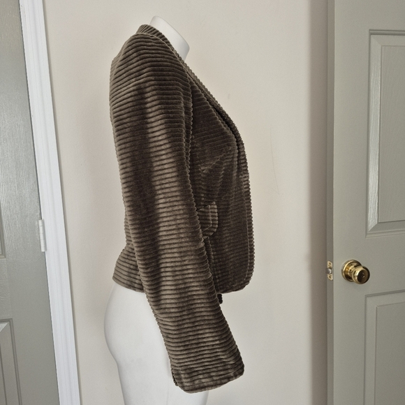 AKRIS PUNTO Bergdorf Velvet Fitted Corduroy Cotton Blazer Jacket(4) - Picture 4 of 11